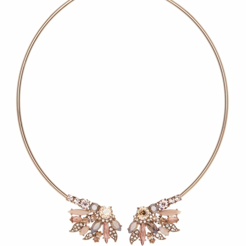 Marchesa stone cluster collar necklace NWT